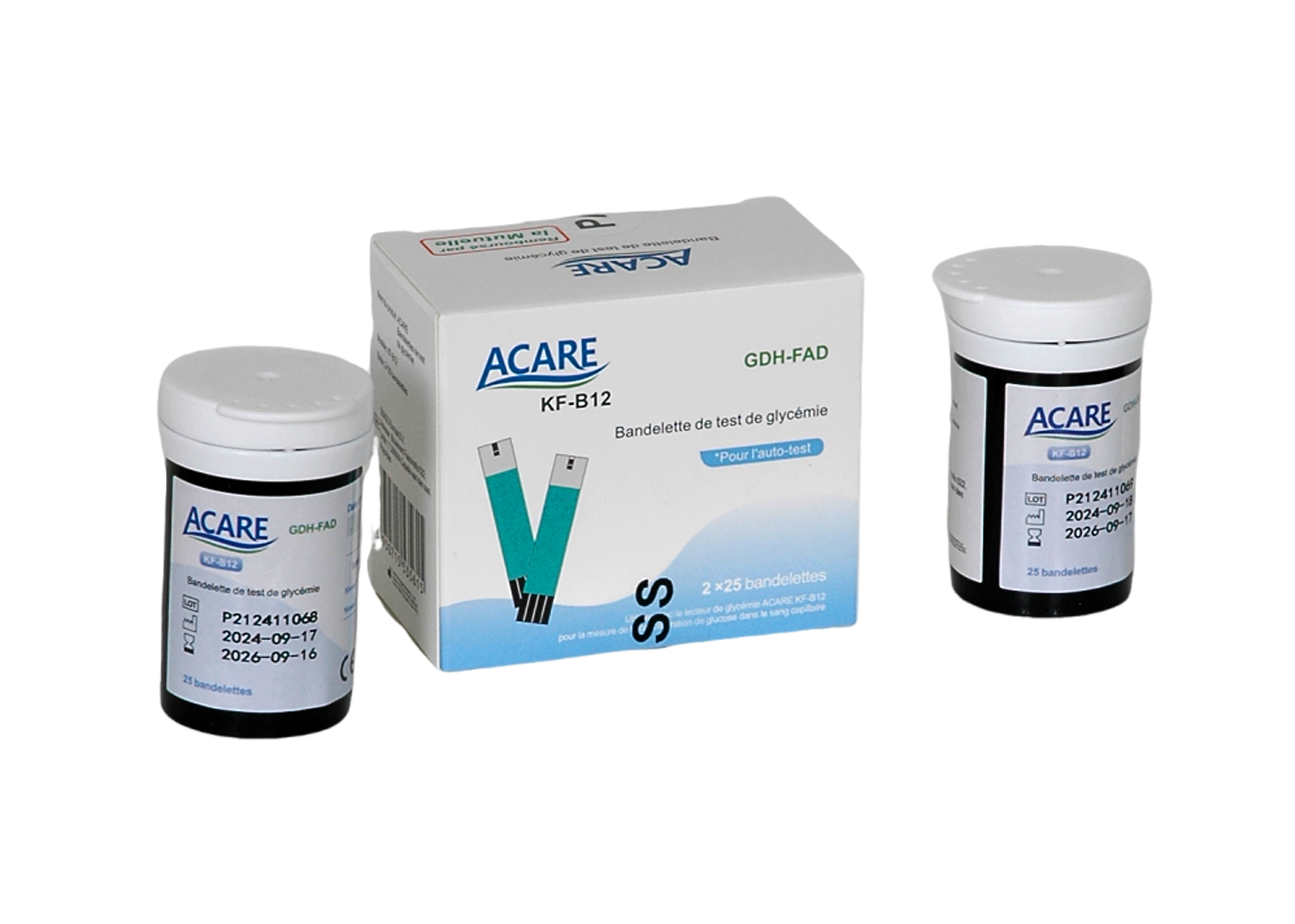 Acare - Bandelette glycémie 2 * 25